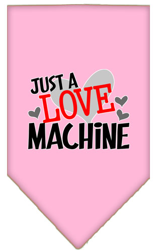Love Machine Screen Print Bandana Light Pink Small